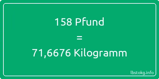 158 lbs bis kg - 158 Pfund bis Kilogramm