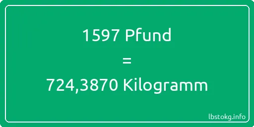 1597 lbs bis kg - 1597 Pfund bis Kilogramm