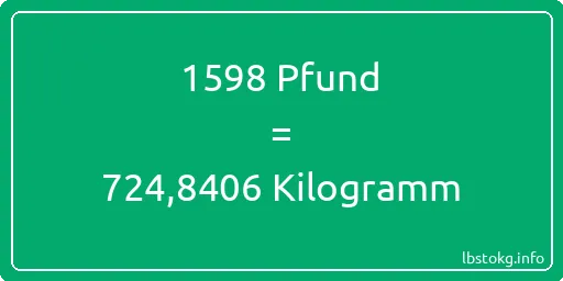 1598 lbs bis kg - 1598 Pfund bis Kilogramm