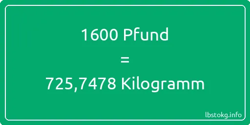 1600 lbs bis kg - 1600 Pfund bis Kilogramm