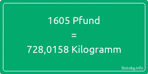 1605 lbs bis kg - 1605 Pfund bis Kilogramm