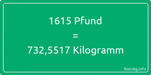 1615 lbs bis kg - 1615 Pfund bis Kilogramm