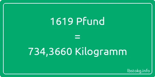 1619 lbs bis kg - 1619 Pfund bis Kilogramm