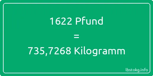 1622 lbs bis kg - 1622 Pfund bis Kilogramm