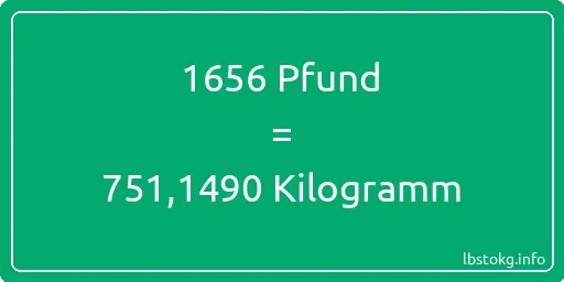 1656 lbs bis kg - 1656 Pfund bis Kilogramm