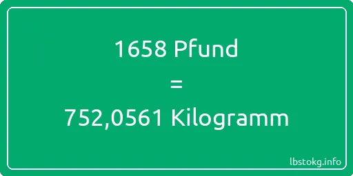 1658 lbs bis kg - 1658 Pfund bis Kilogramm