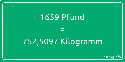 1659 lbs bis kg - 1659 Pfund bis Kilogramm