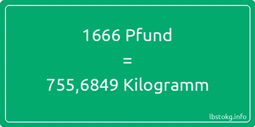 1666 lbs bis kg - 1666 Pfund bis Kilogramm