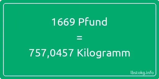 1669 lbs bis kg - 1669 Pfund bis Kilogramm