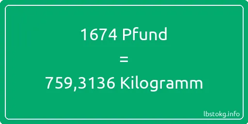 1674 lbs bis kg - 1674 Pfund bis Kilogramm