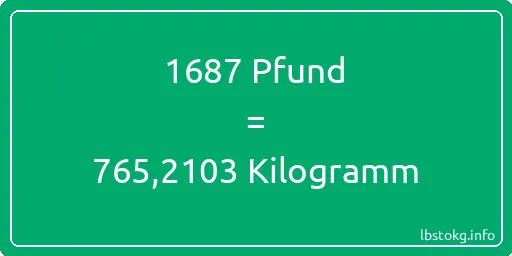 1687 lbs bis kg - 1687 Pfund bis Kilogramm