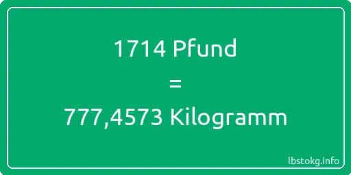 1714 lbs bis kg - 1714 Pfund bis Kilogramm