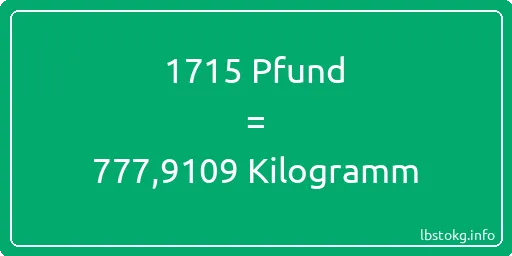 1715 lbs bis kg - 1715 Pfund bis Kilogramm