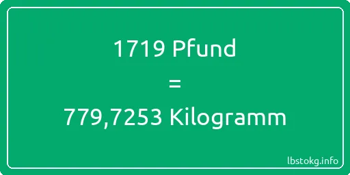 1719 lbs bis kg - 1719 Pfund bis Kilogramm