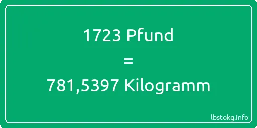 1723 lbs bis kg - 1723 Pfund bis Kilogramm