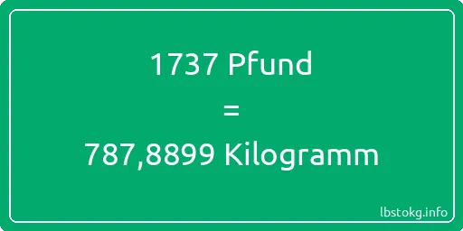 1737 lbs bis kg - 1737 Pfund bis Kilogramm