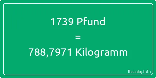 1739 lbs bis kg - 1739 Pfund bis Kilogramm