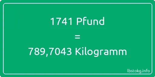 1741 lbs bis kg - 1741 Pfund bis Kilogramm