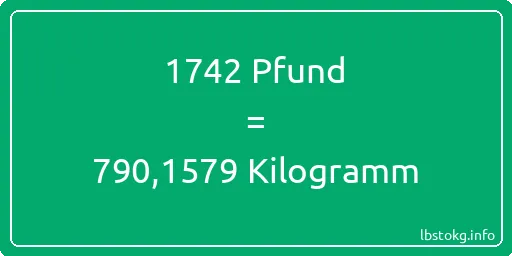 1742 lbs bis kg - 1742 Pfund bis Kilogramm