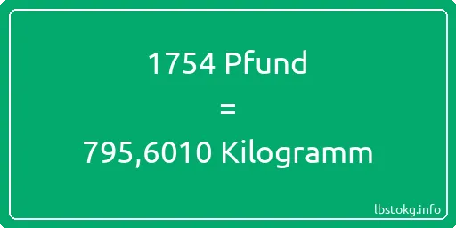 1754 lbs bis kg - 1754 Pfund bis Kilogramm