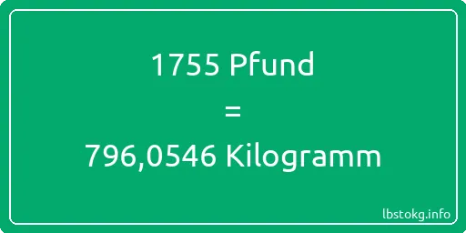 1755 lbs bis kg - 1755 Pfund bis Kilogramm