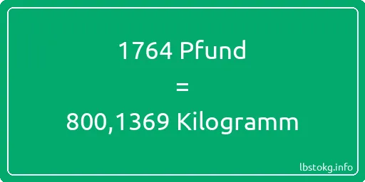 1764 lbs bis kg - 1764 Pfund bis Kilogramm