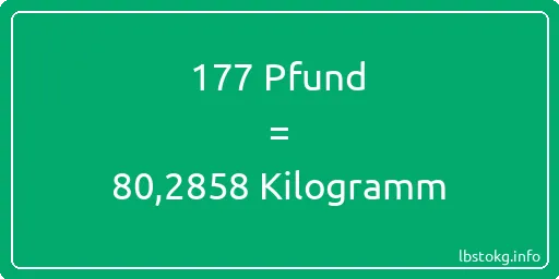 177 lbs bis kg - 177 Pfund bis Kilogramm