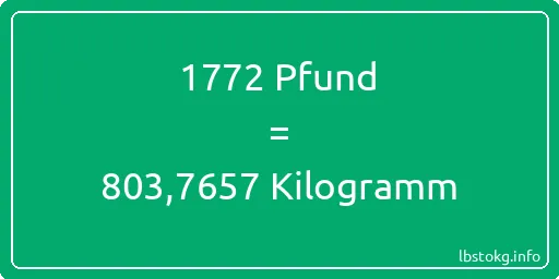 1772 lbs bis kg - 1772 Pfund bis Kilogramm