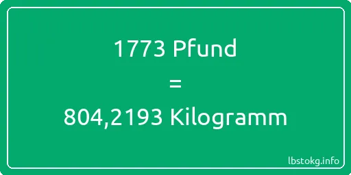 1773 lbs bis kg - 1773 Pfund bis Kilogramm