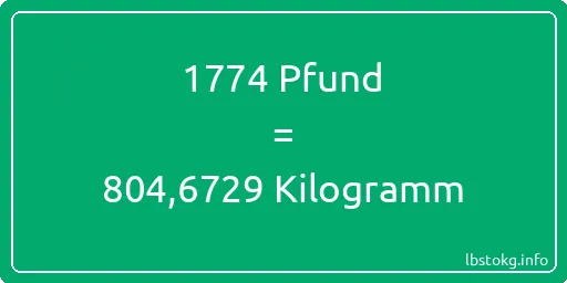 1774 lbs bis kg - 1774 Pfund bis Kilogramm