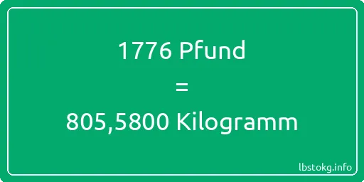 1776 lbs bis kg - 1776 Pfund bis Kilogramm