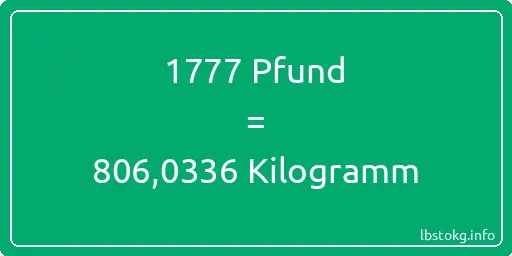 1777 lbs bis kg - 1777 Pfund bis Kilogramm