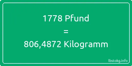 1778 lbs bis kg - 1778 Pfund bis Kilogramm