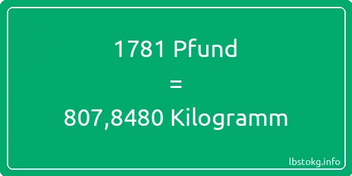 1781 lbs bis kg - 1781 Pfund bis Kilogramm