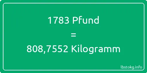 1783 lbs bis kg - 1783 Pfund bis Kilogramm