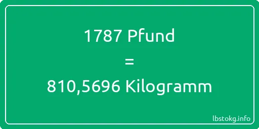 1787 lbs bis kg - 1787 Pfund bis Kilogramm