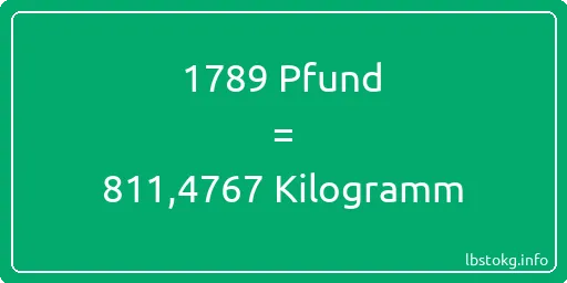 1789 lbs bis kg - 1789 Pfund bis Kilogramm