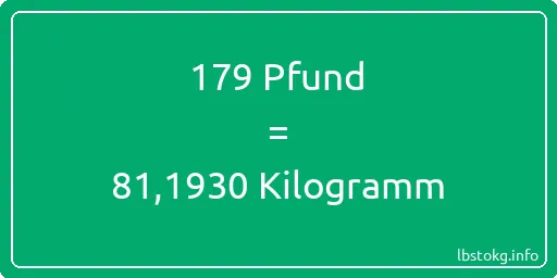 179 lbs bis kg - 179 Pfund bis Kilogramm