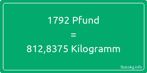 1792 lbs bis kg - 1792 Pfund bis Kilogramm