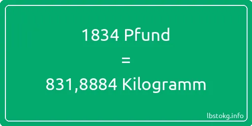 1834 lbs bis kg - 1834 Pfund bis Kilogramm