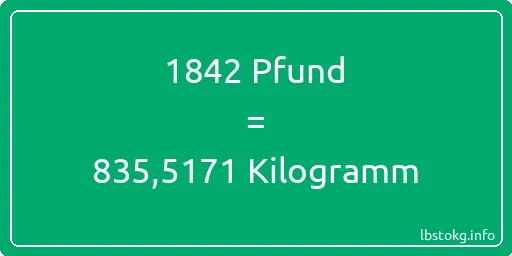 1842 lbs bis kg - 1842 Pfund bis Kilogramm