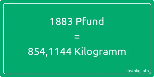 1883 lbs bis kg - 1883 Pfund bis Kilogramm