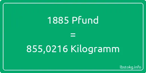 1885 lbs bis kg - 1885 Pfund bis Kilogramm