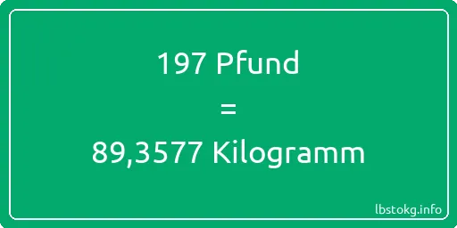 197 lbs bis kg - 197 Pfund bis Kilogramm