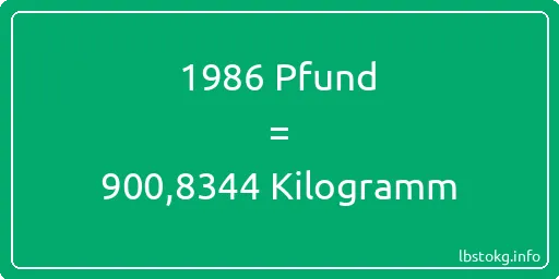 1986 lbs bis kg - 1986 Pfund bis Kilogramm