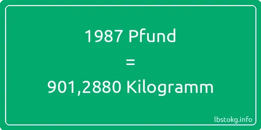 1987 lbs bis kg - 1987 Pfund bis Kilogramm