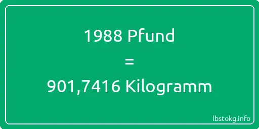 1988 lbs bis kg - 1988 Pfund bis Kilogramm