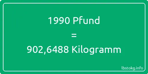 1990 lbs bis kg - 1990 Pfund bis Kilogramm