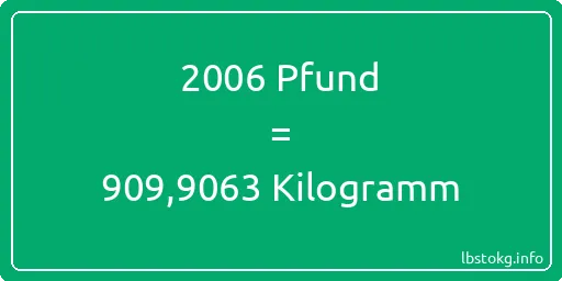 2006 lbs bis kg - 2006 Pfund bis Kilogramm