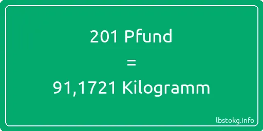 201 lbs bis kg - 201 Pfund bis Kilogramm